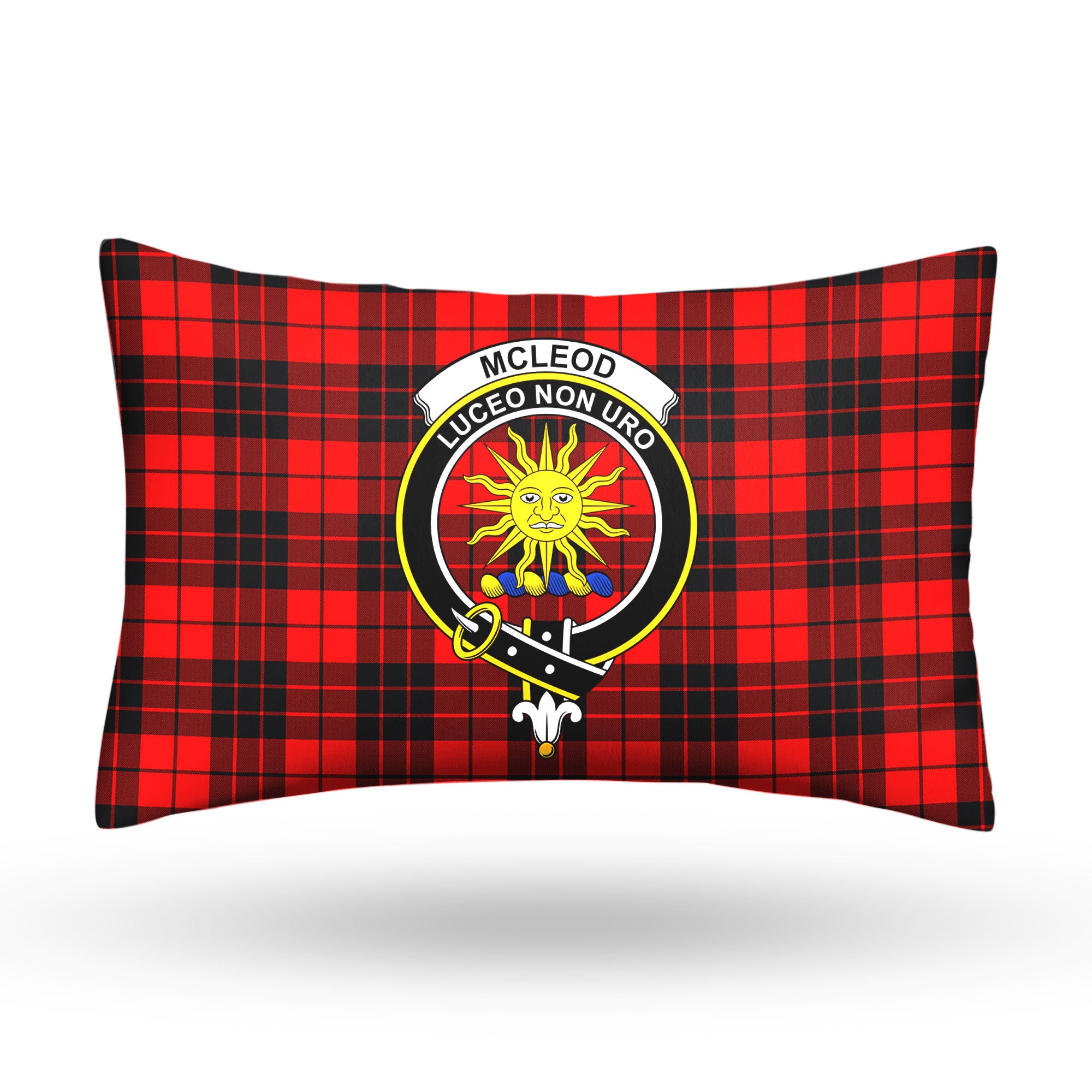 McLeod of Raasay Tartan Crest Pillow Cover