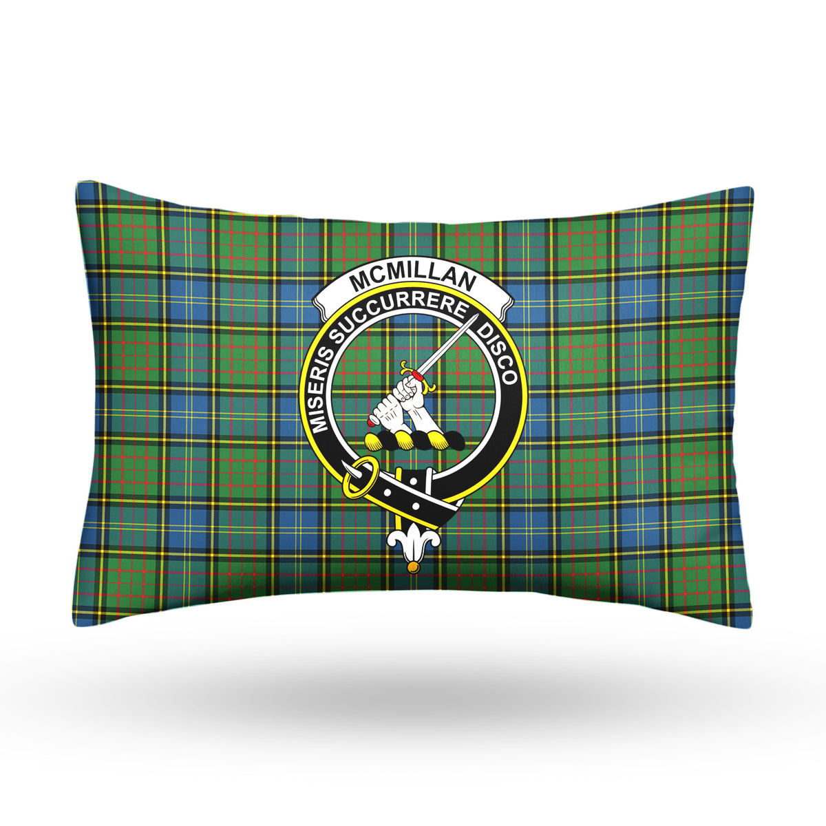 McMillan Hunting Ancient Tartan Crest Pillow Cover