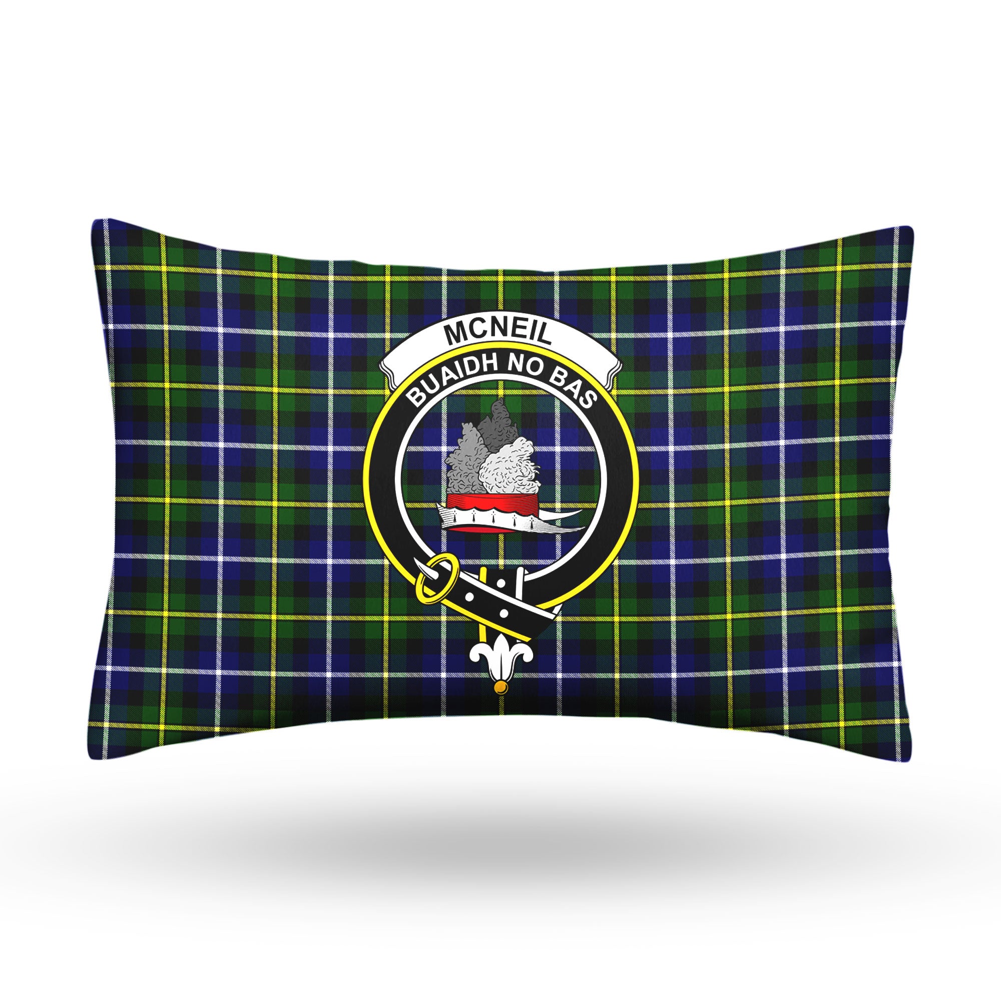 McNeil of Barra Modern Tartan Crest Pillow Cover