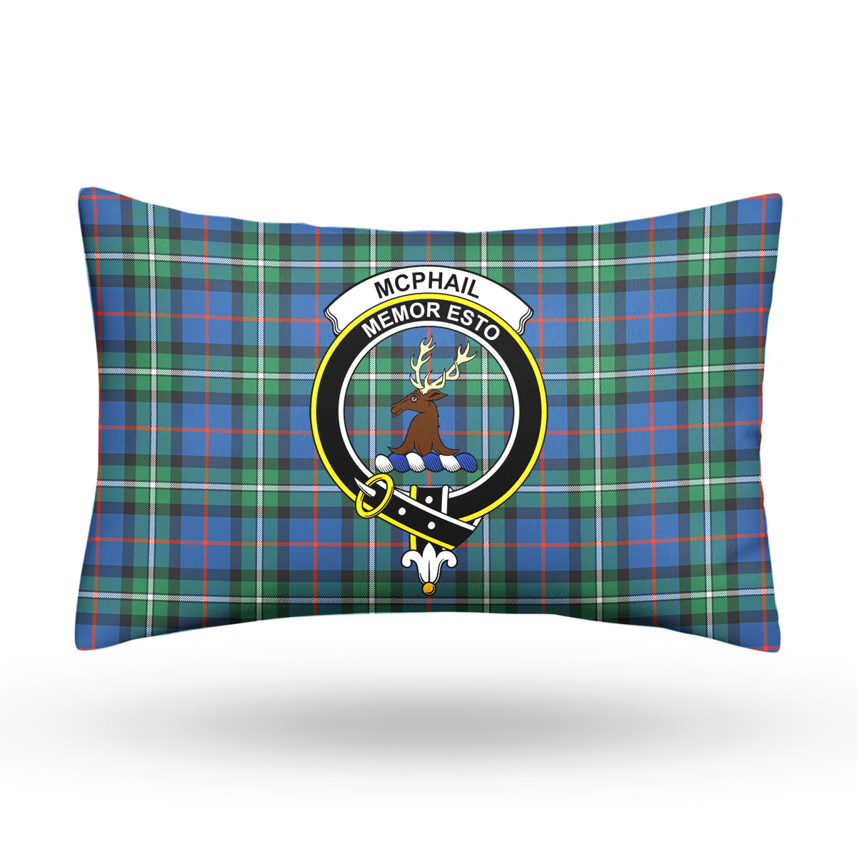 McPhail Hunting Ancient Tartan Crest Pillow Cover