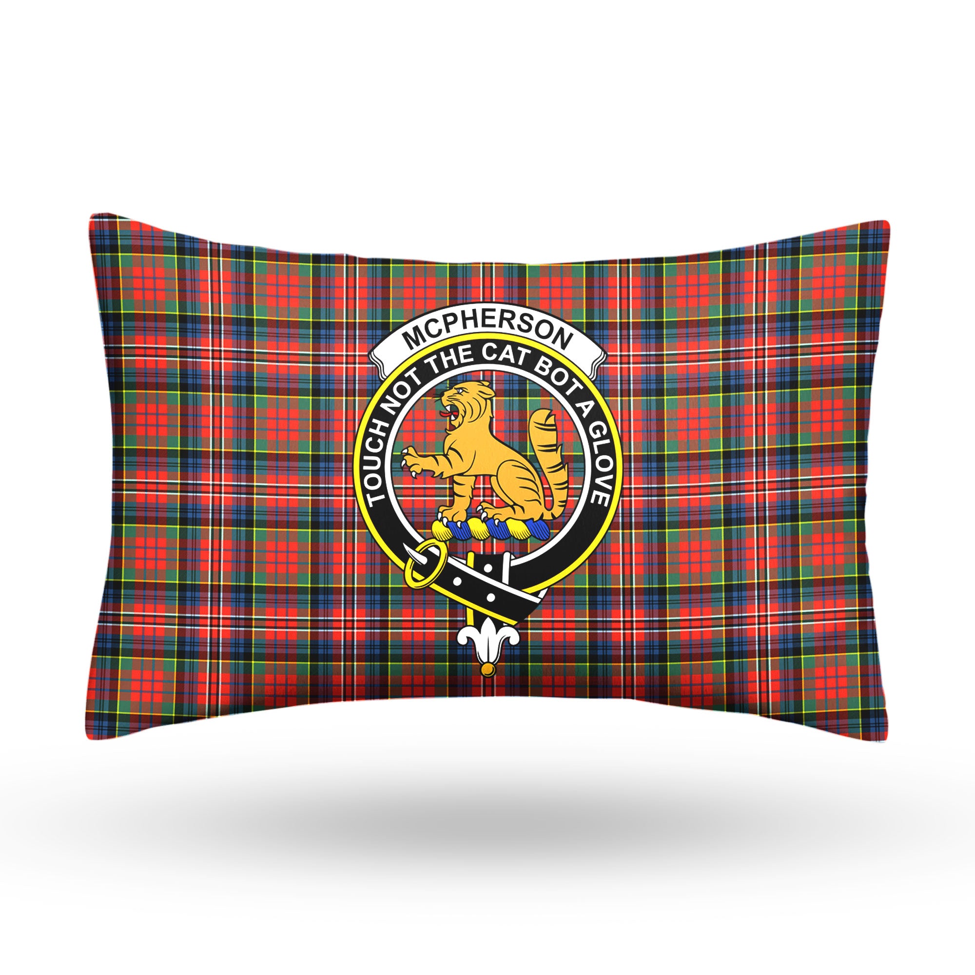 McPherson Ancient Tartan Crest Pillow Cover