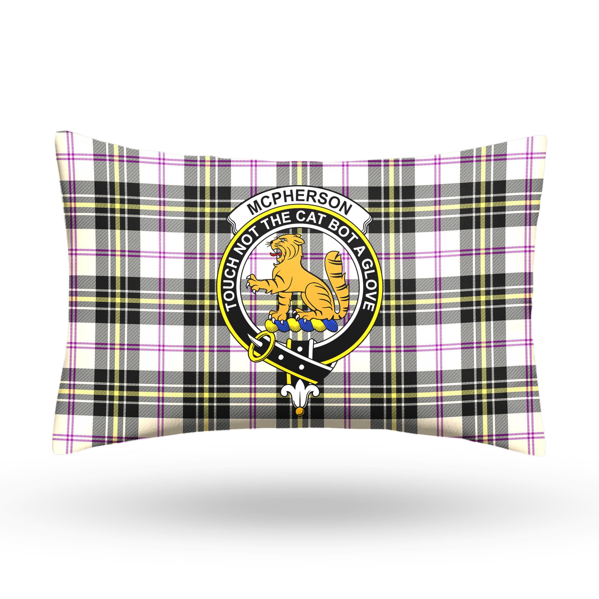 McPherson Dress Ancient Tartan Crest Pillow Cover