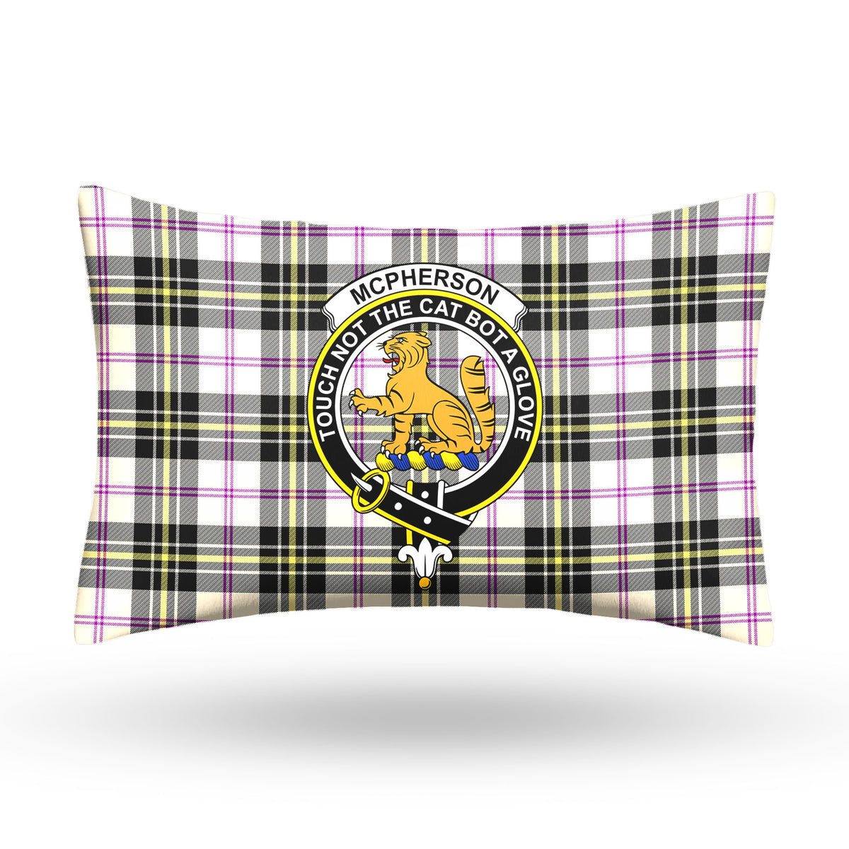 McPherson Dress Ancient Tartan Crest Pillow Cover