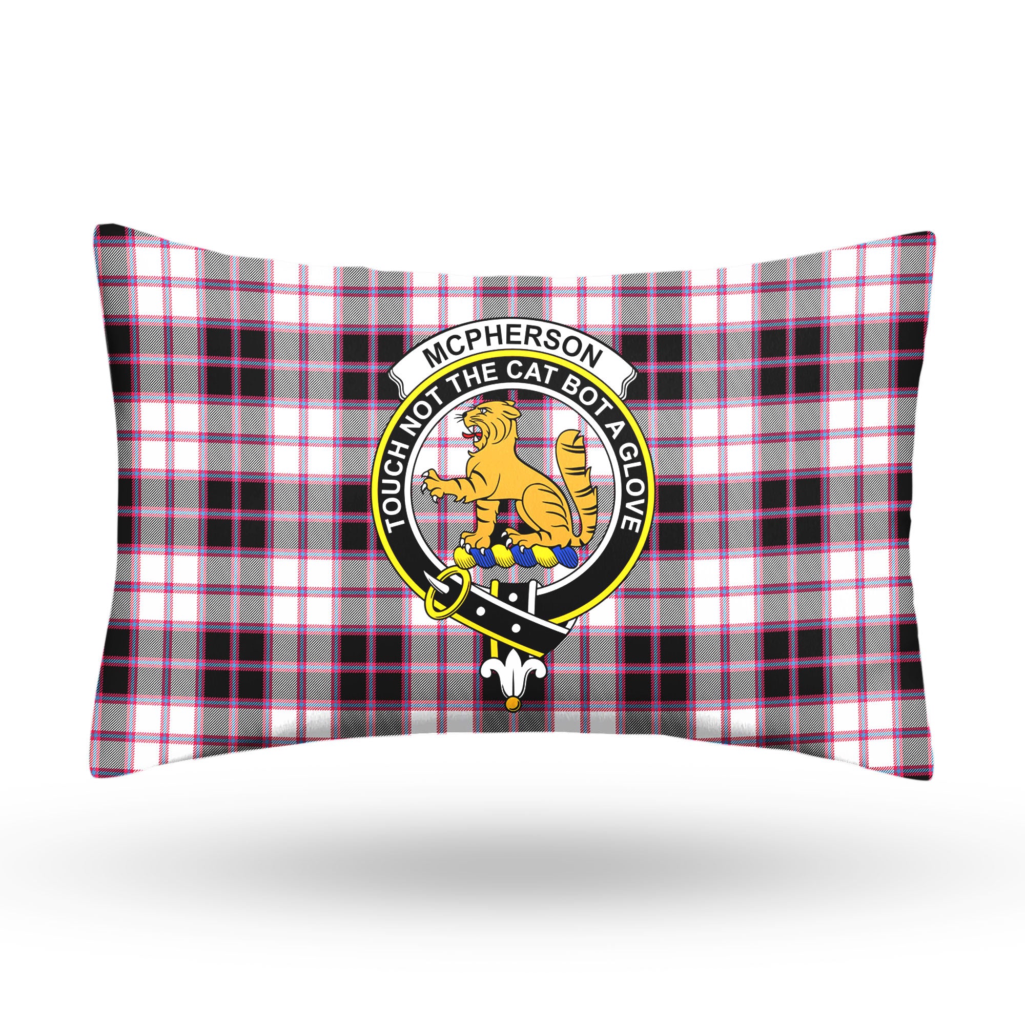 McPherson Hunting Modern Tartan Crest Pillow Cover