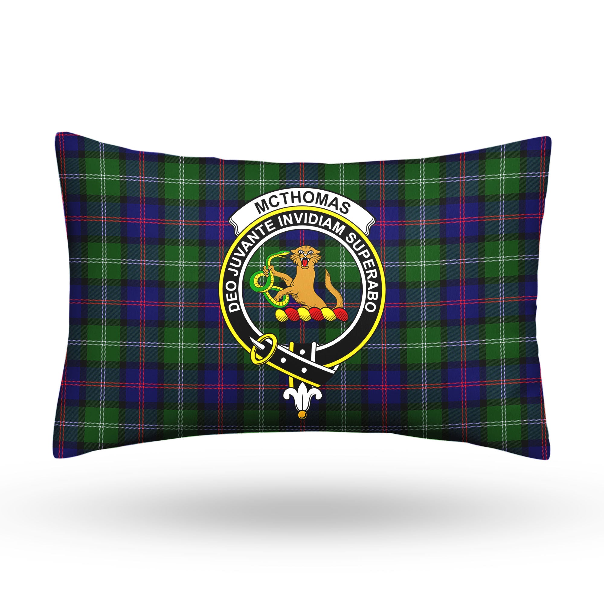 McThomas Modern Tartan Crest Pillow Cover