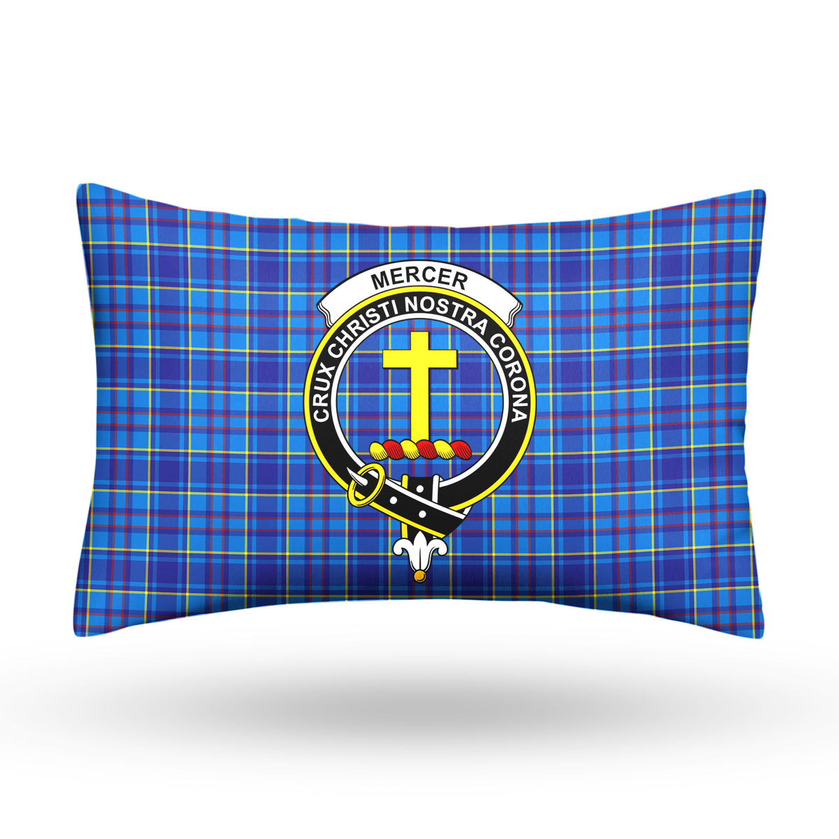 Mercer Modern Tartan Crest Pillow Cover