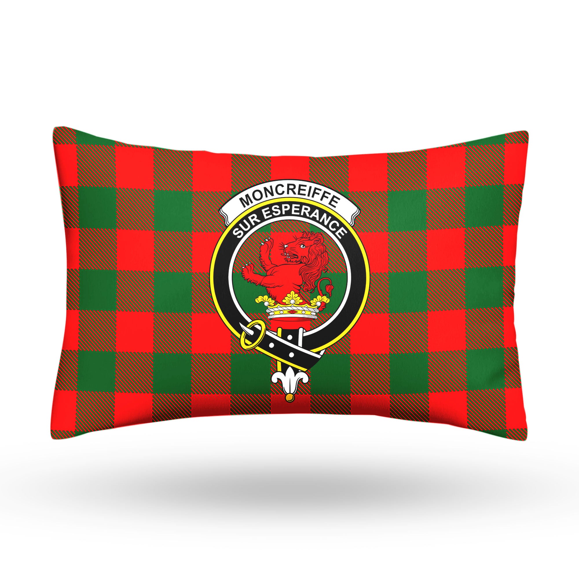 Moncreiffe (or Moncreiff) Tartan Crest Pillow Cover