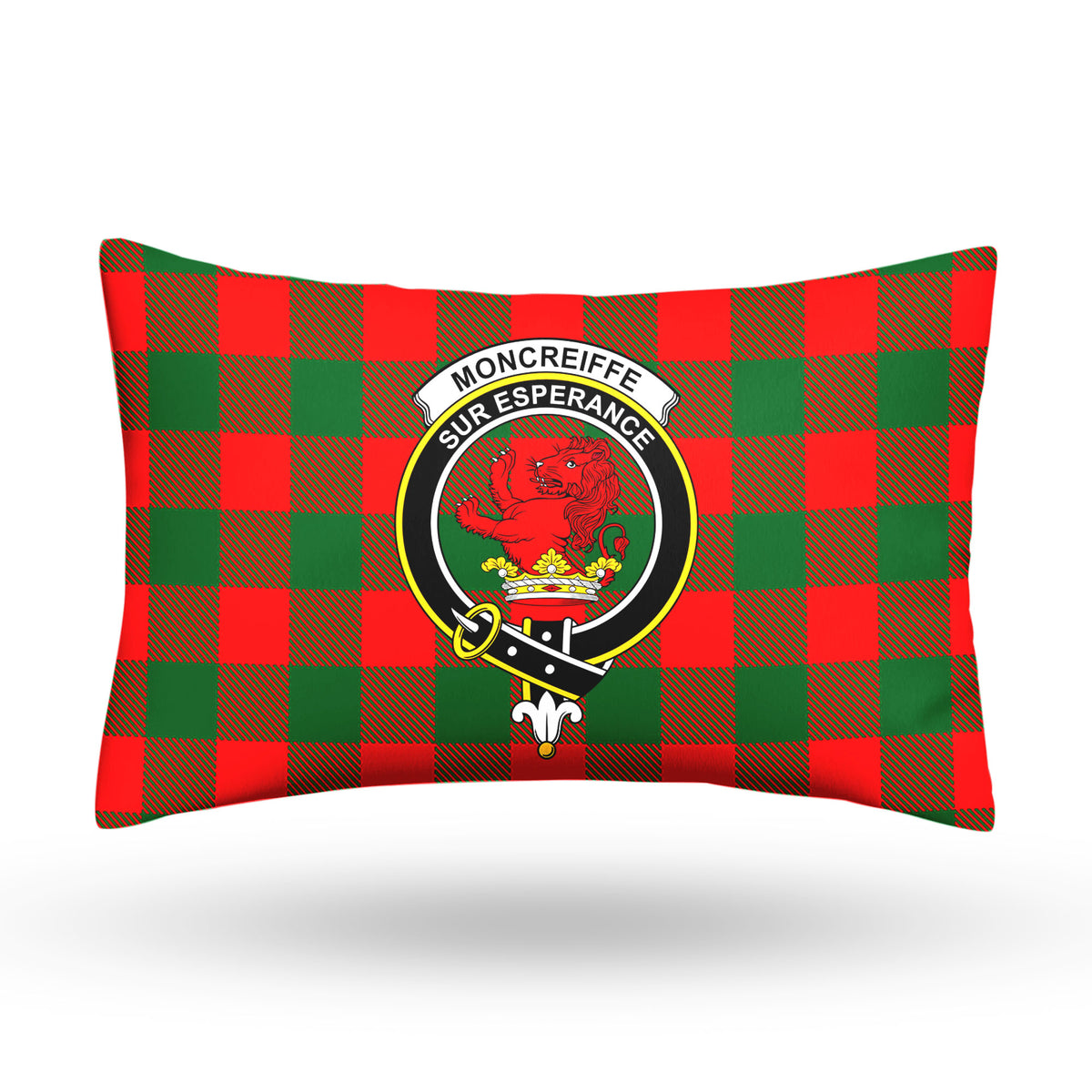 Moncreiffe (or Moncreiff) Tartan Crest Pillow Cover