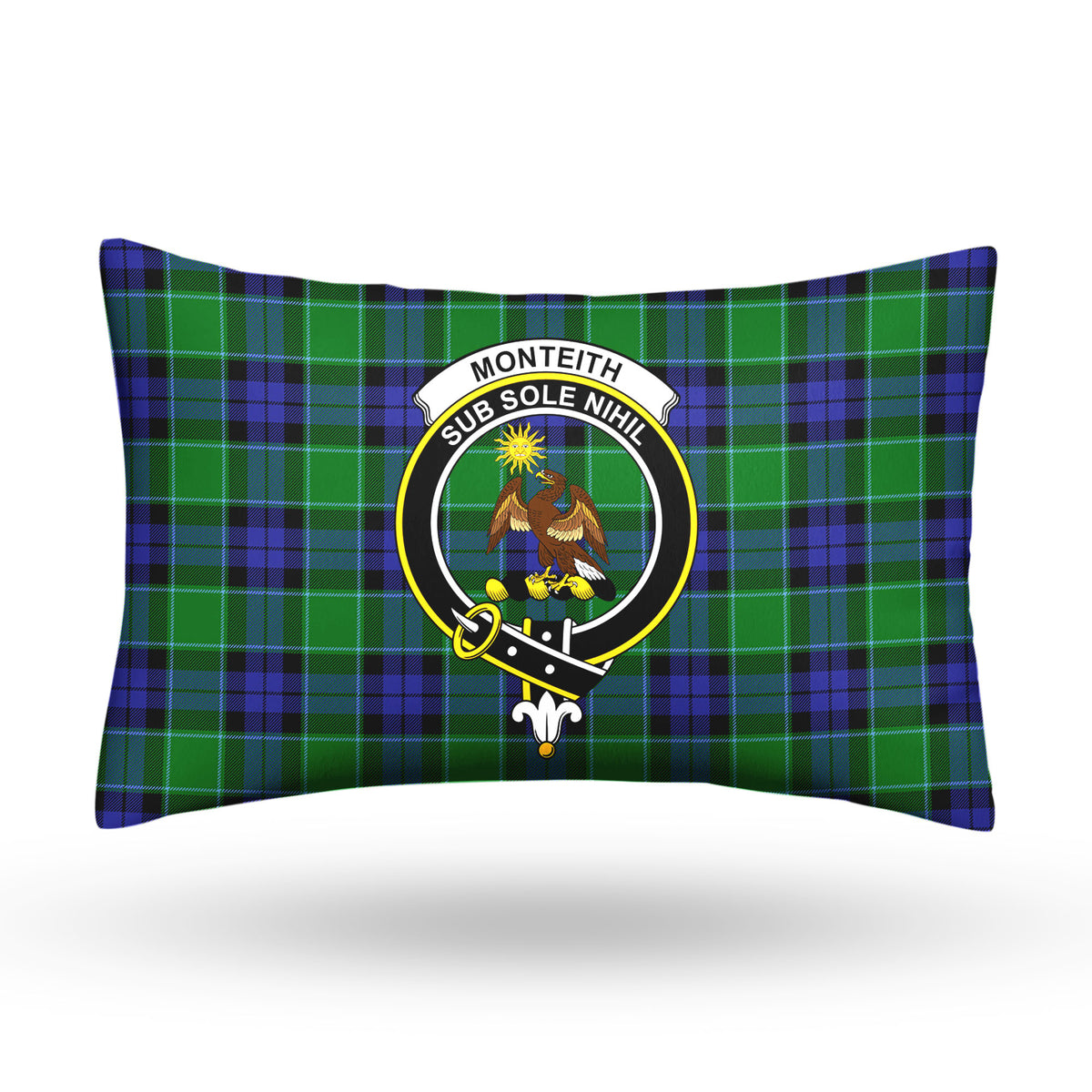 Monteith Tartan Crest Pillow Cover