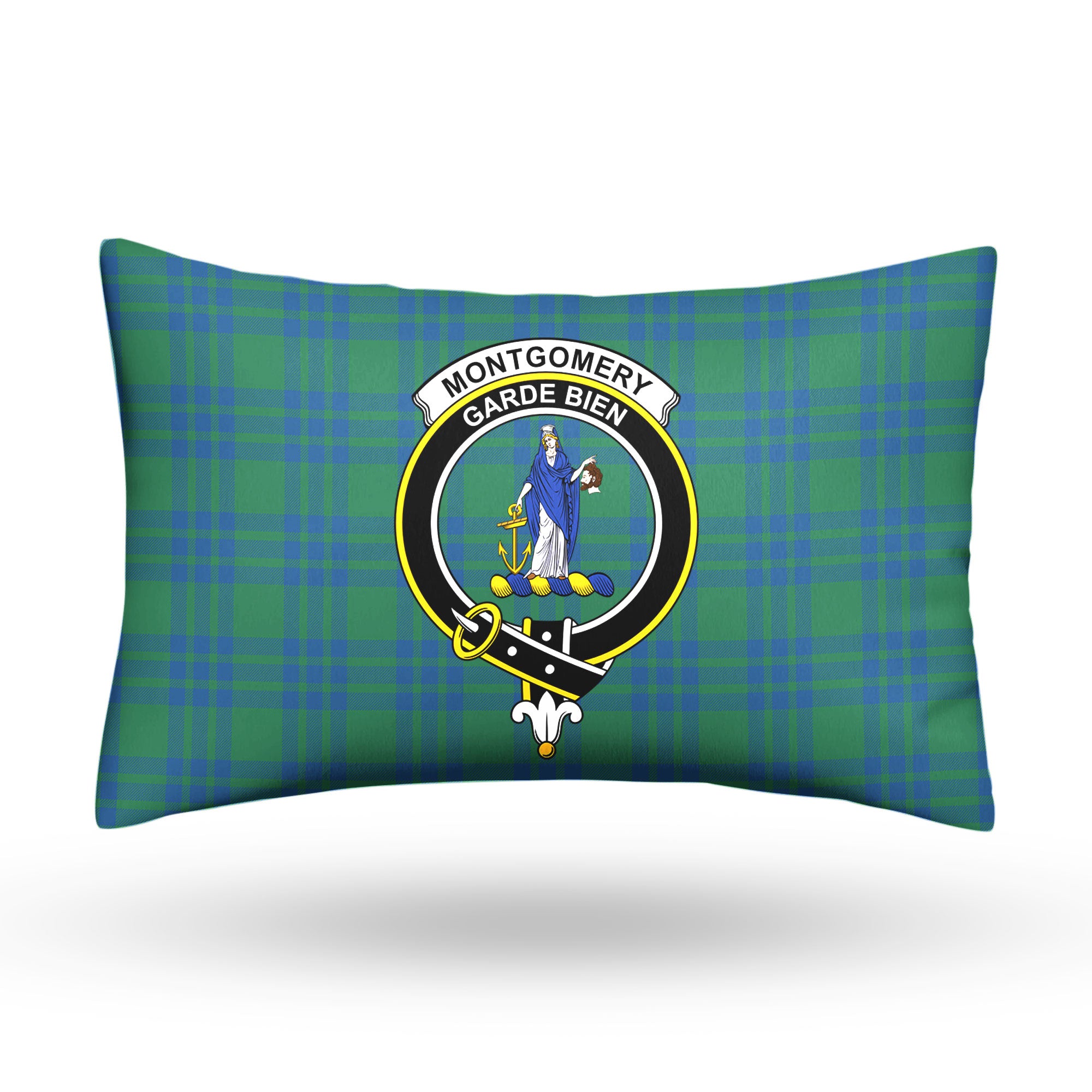 Montgomery Ancient Tartan Crest Pillow Cover