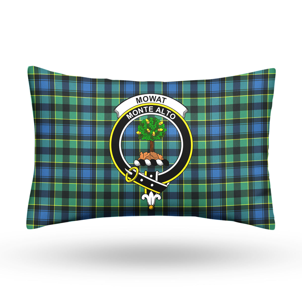 Mowat Ancient Tartan Crest Pillow Cover