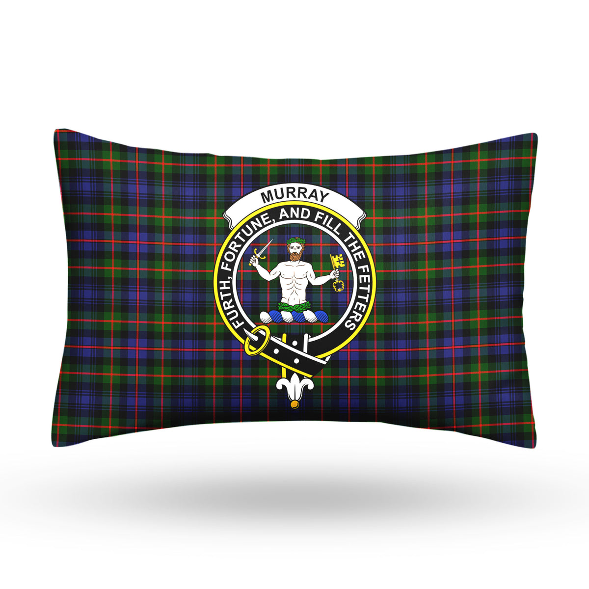 Murray of Atholl Modern Tartan Crest Pillow Cover