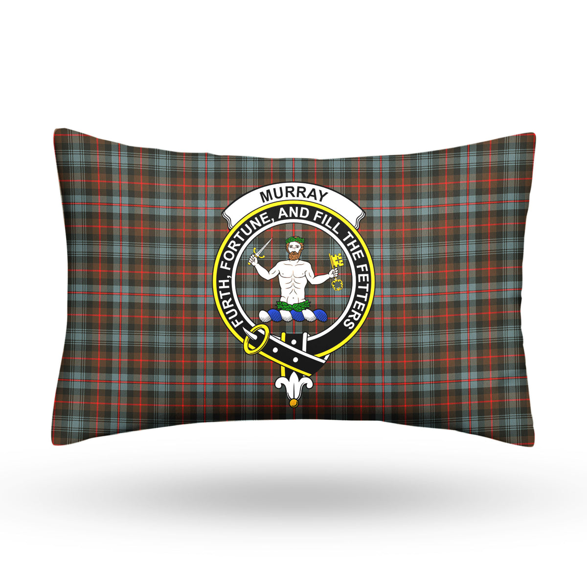 Murray of Atholl Weathered Tartan Crest Pillow Cover