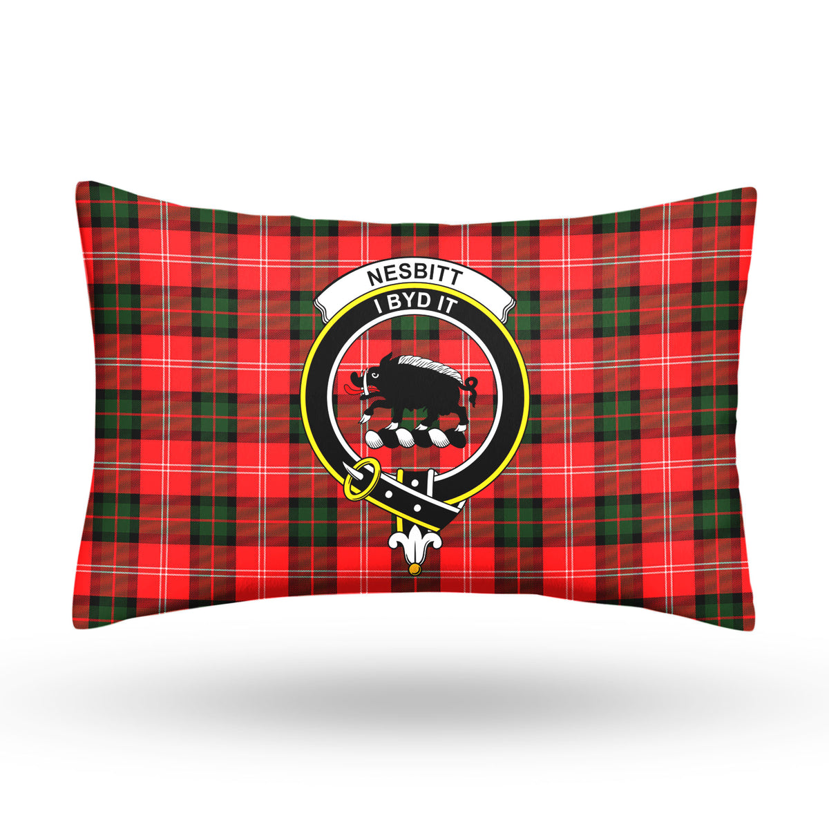 Nesbitt Modern Tartan Crest Pillow Cover