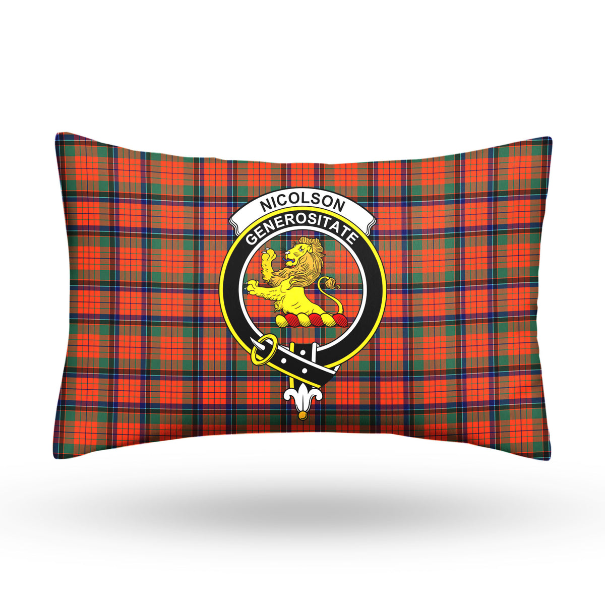 Nicolson Ancient Tartan Crest Pillow Cover