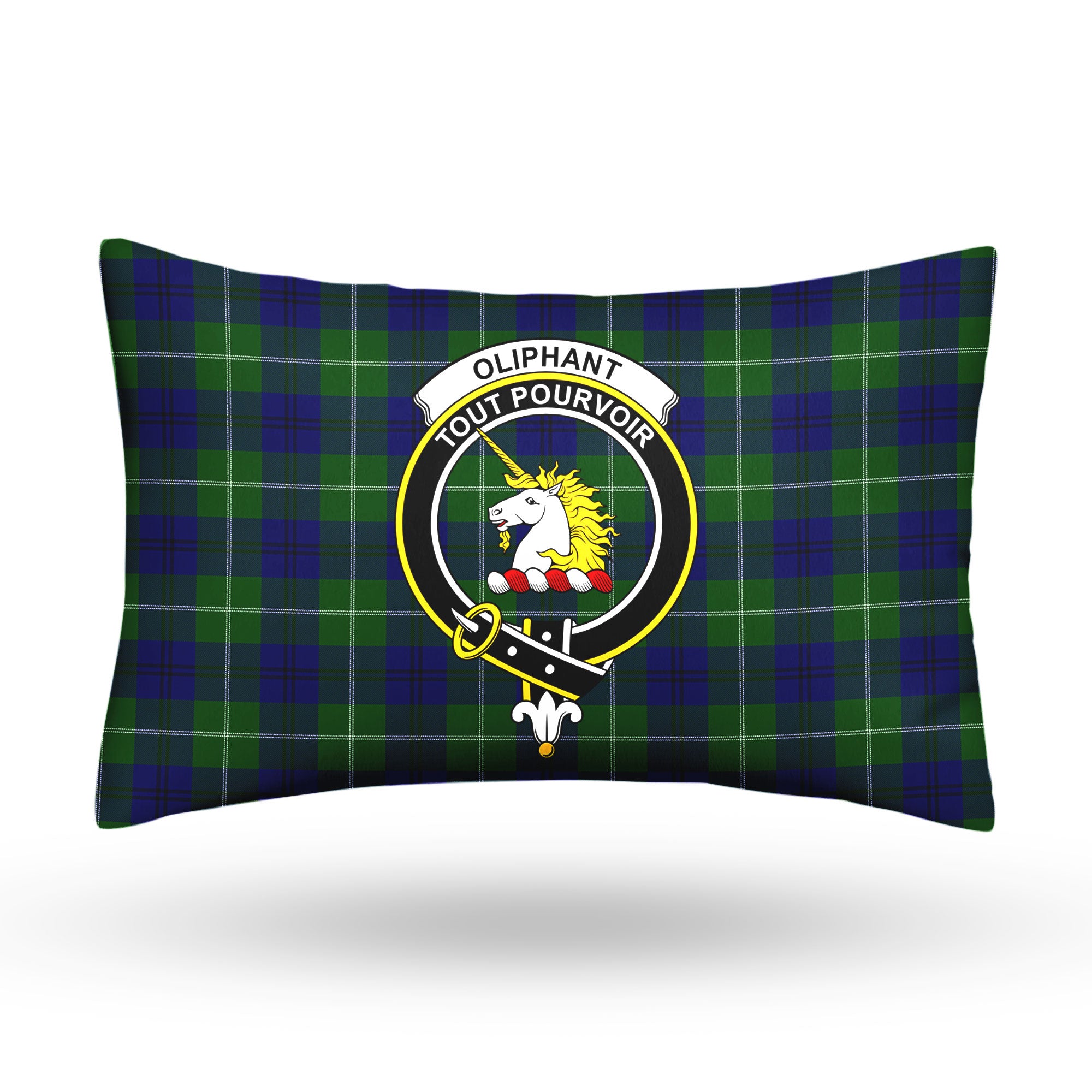 Oliphant Modern Tartan Crest Pillow Cover