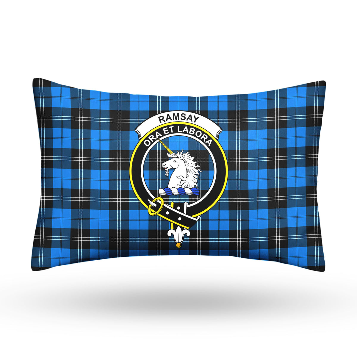 Ramsay Blue Ancient Tartan Crest Pillow Cover