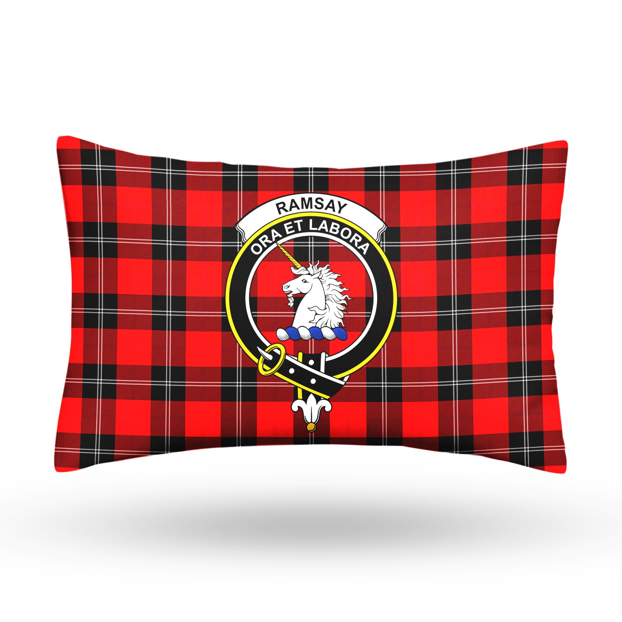 Ramsay Modern Tartan Crest Pillow Cover