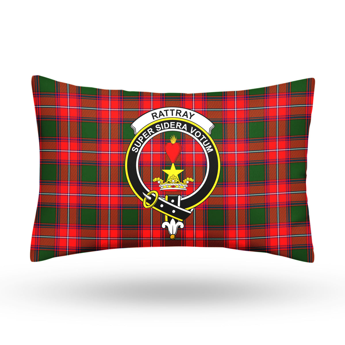 Rattray Modern Tartan Crest Pillow Cover