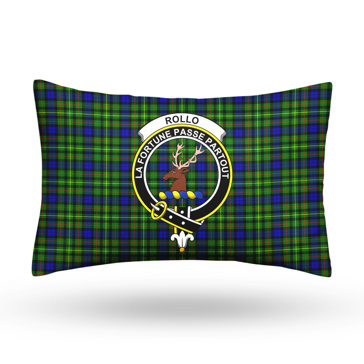 Rollo Modern Tartan Crest Pillow Cover