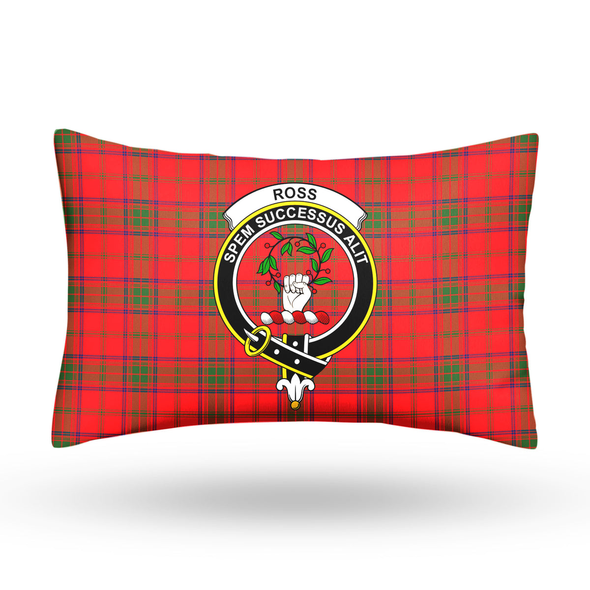 Ross Modern Tartan Crest Pillow Cover