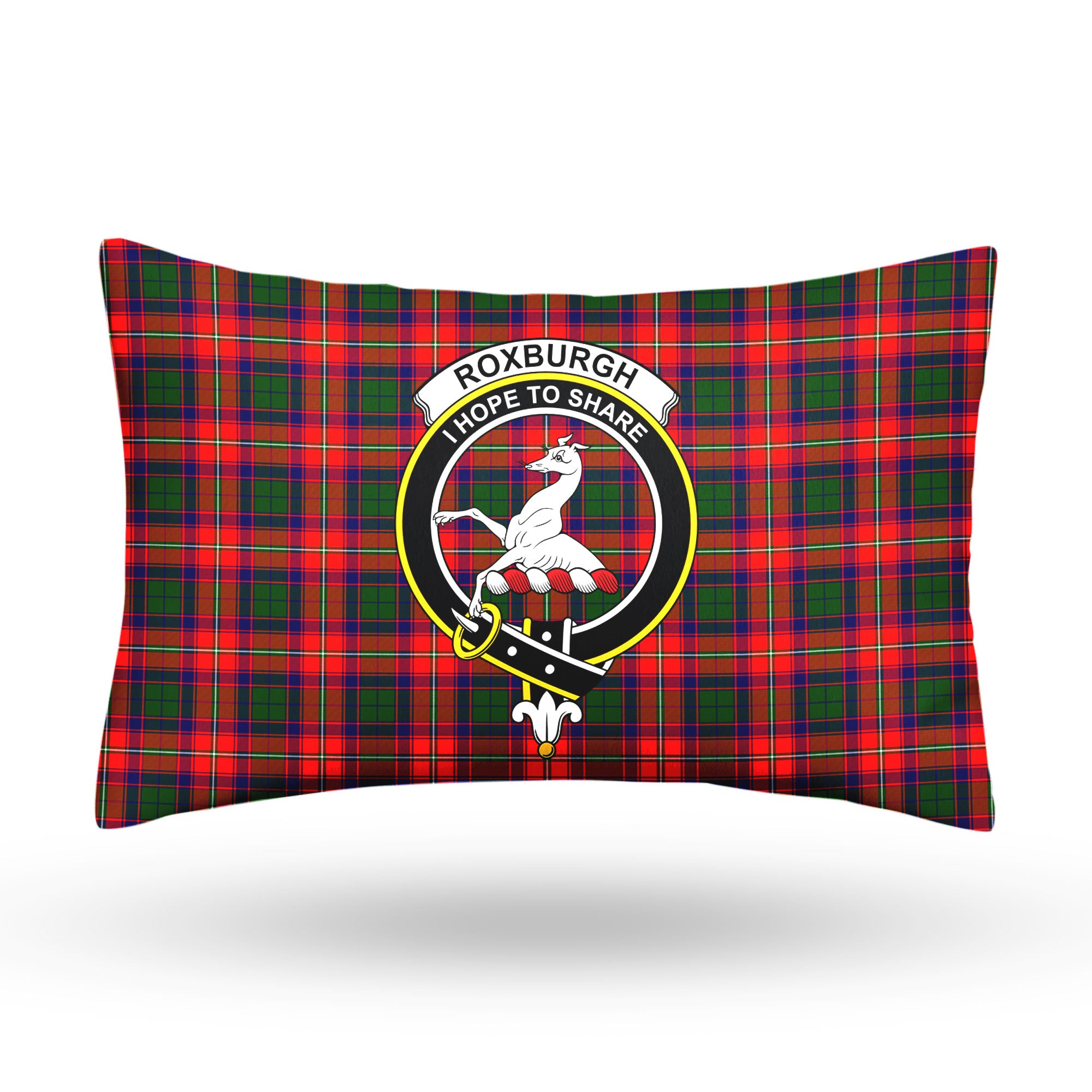 Roxburgh District Tartan Crest Pillow Cover