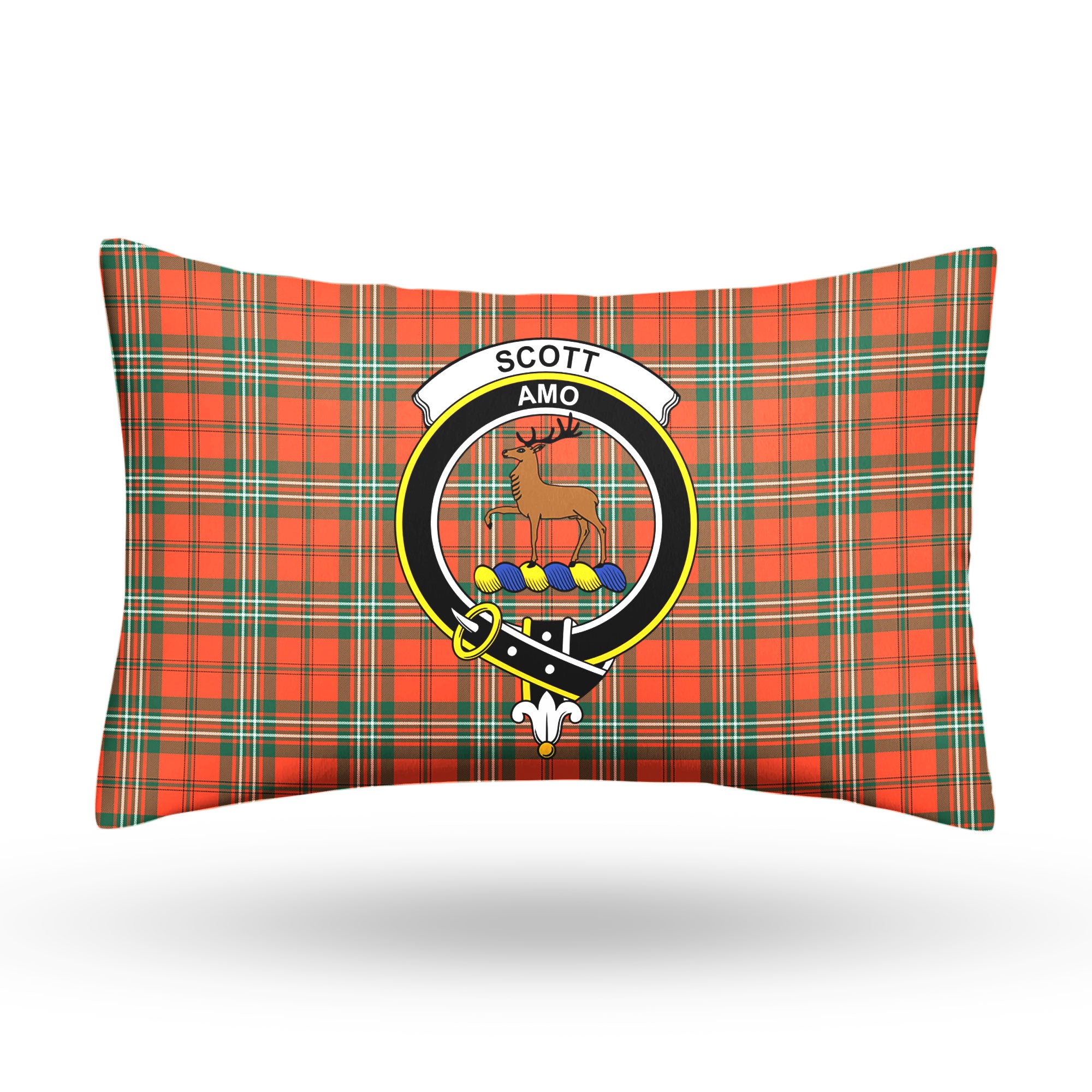 Scott Ancient Tartan Crest Pillow Cover