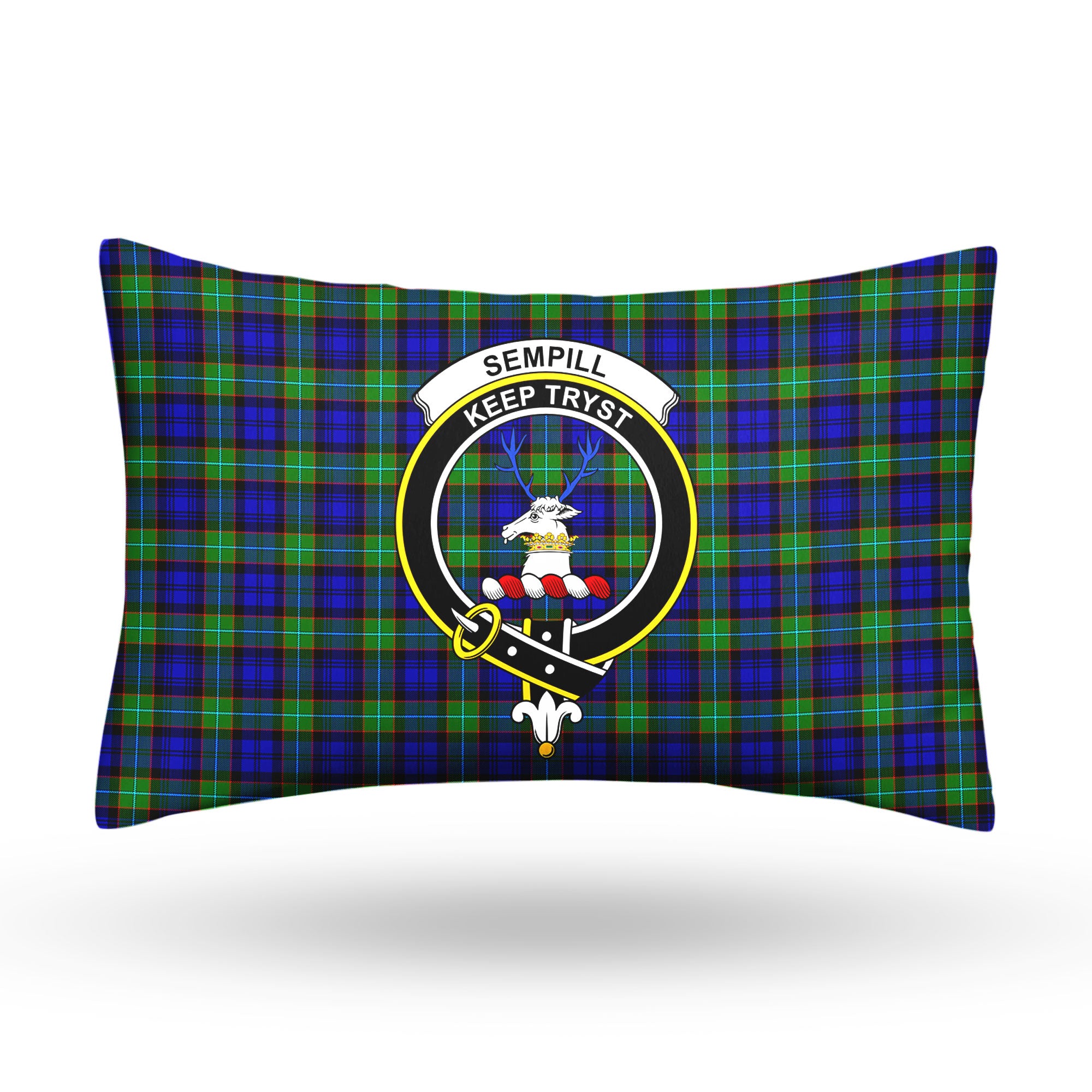 Sempill Modern Tartan Crest Pillow Cover