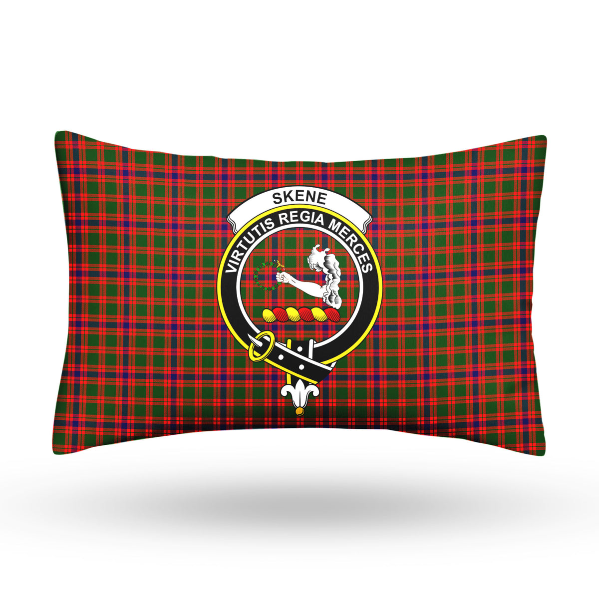 Skene Modern Tartan Crest Pillow Cover