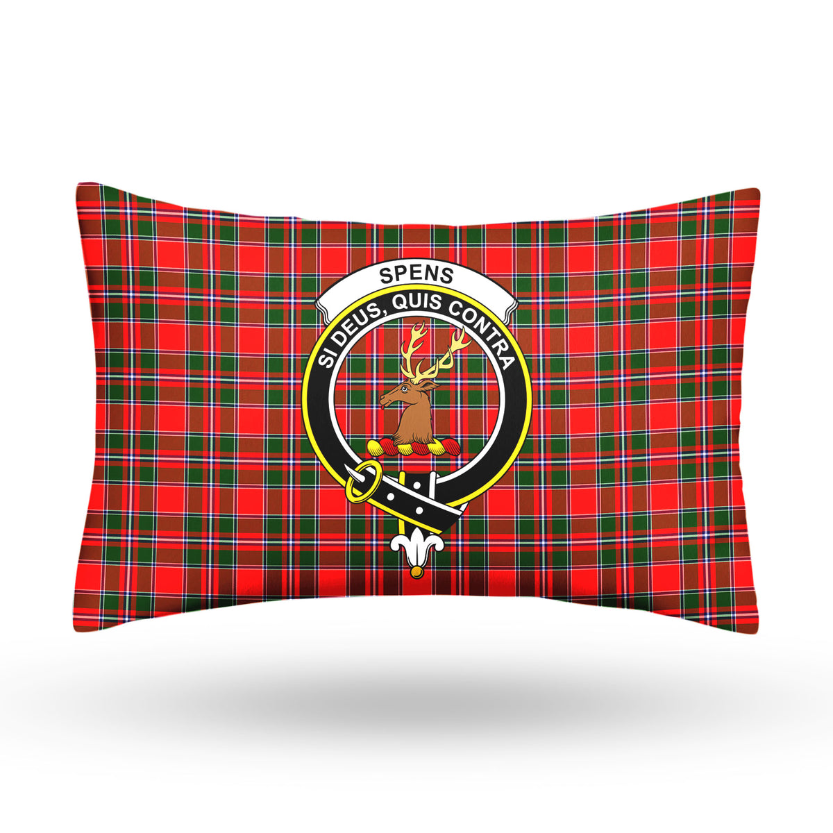 Spens (or Spence) Tartan Crest Pillow Cover