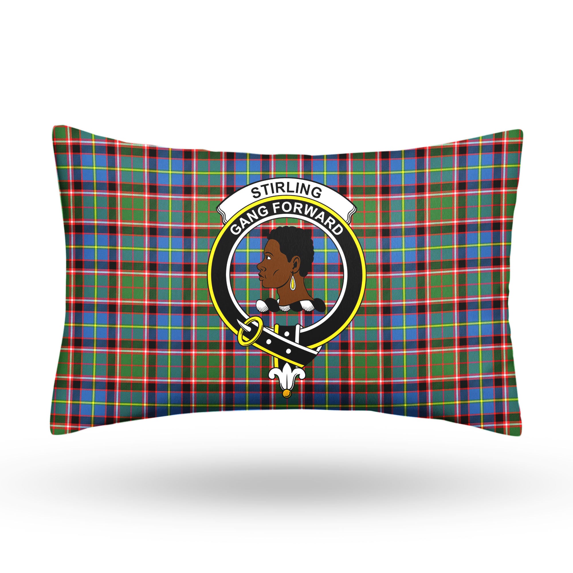 Stirling (of Keir) Tartan Crest Pillow Cover