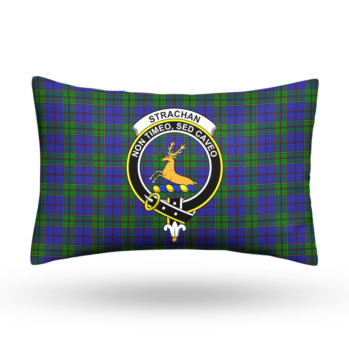 Strachan Tartan Crest Pillow Cover