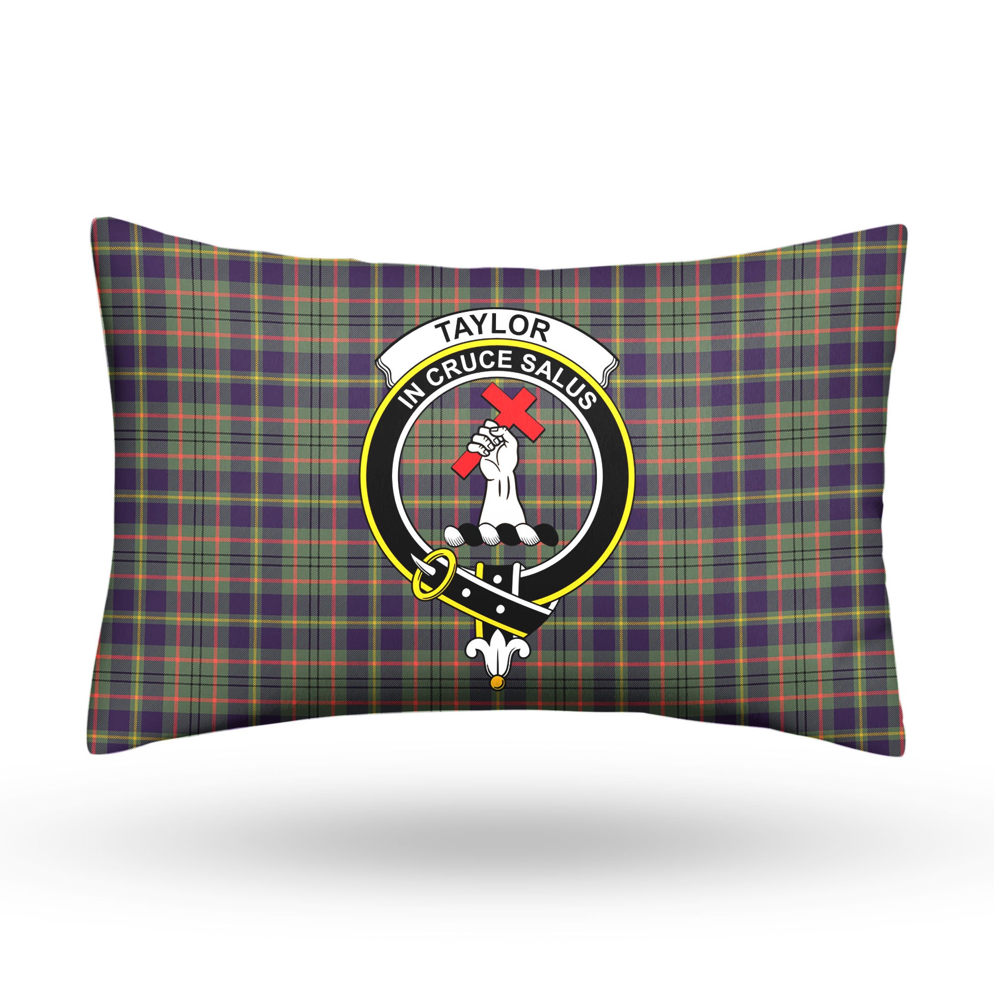 Taylor Weathered Tartan Crest Pillow Cover