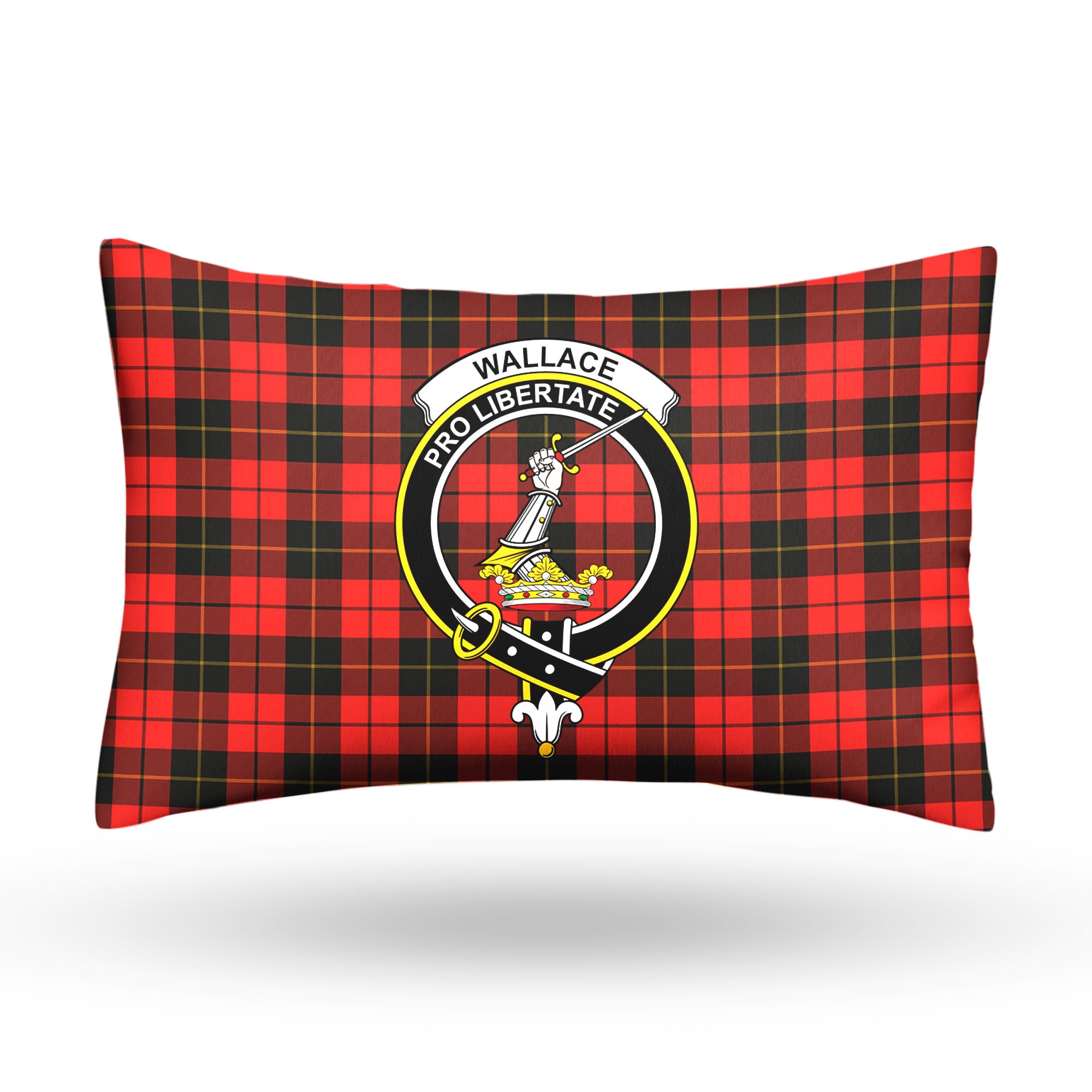 Wallace Weathered Tartan Crest Pillow Cover