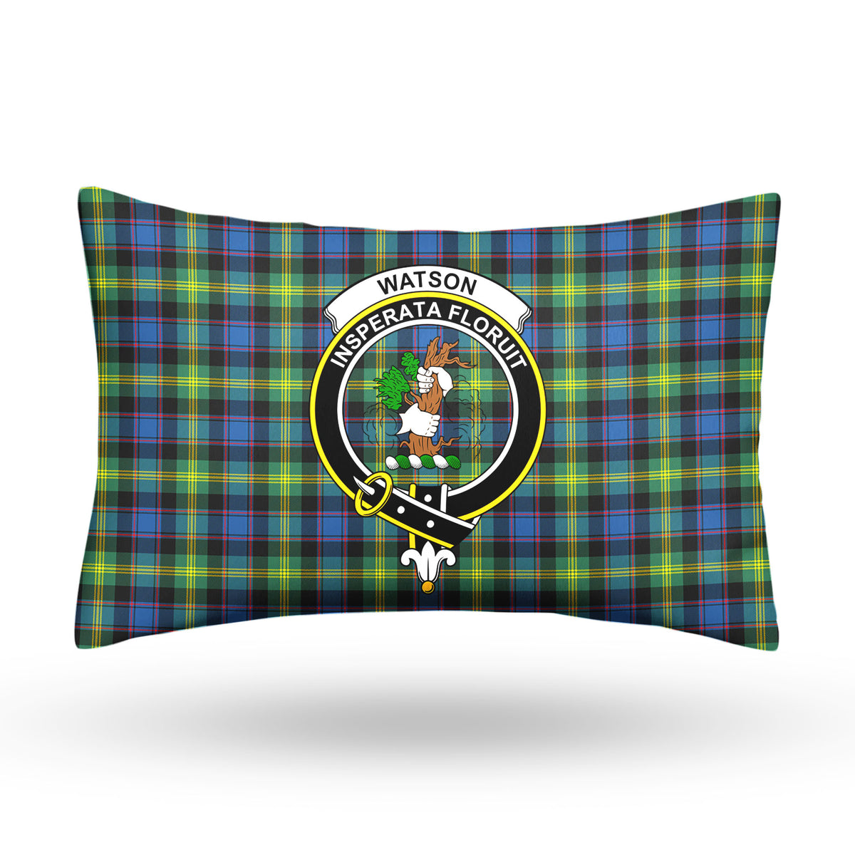 Watson Ancient Tartan Crest Pillow Cover