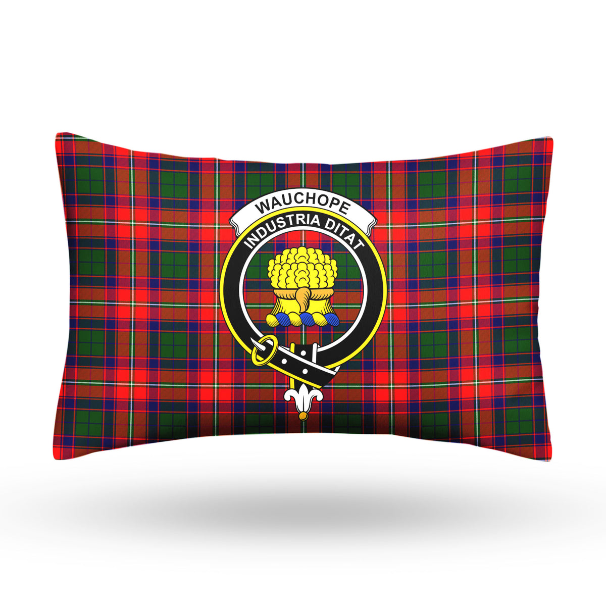 Wauchope (or Waugh) Tartan Crest Pillow Cover