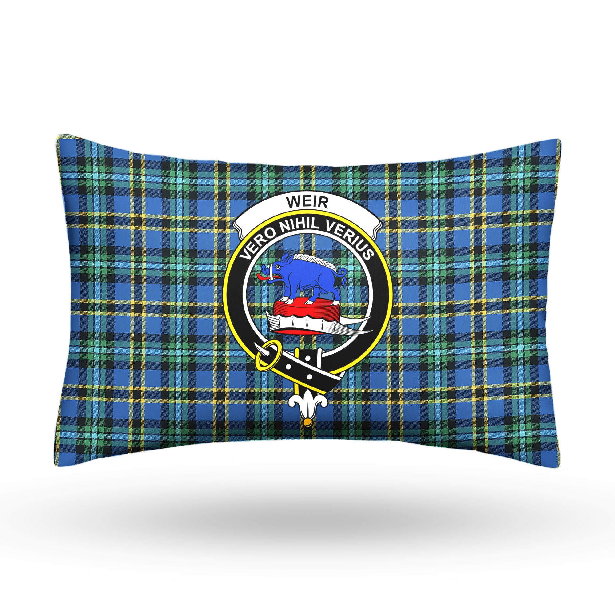 Weir Ancient Tartan Crest Pillow Cover