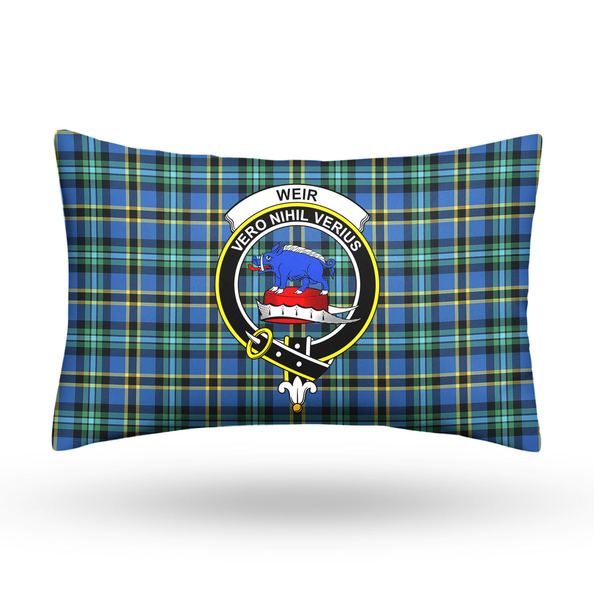 Weir Ancient Tartan Crest Pillow Cover