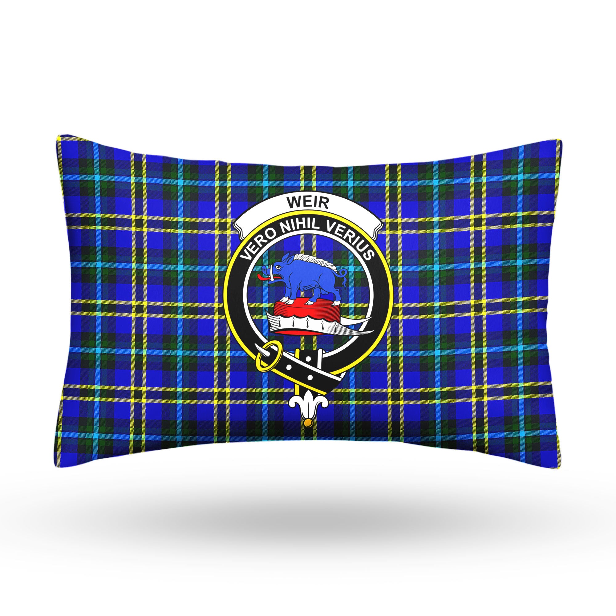 Weir Modern Tartan Crest Pillow Cover