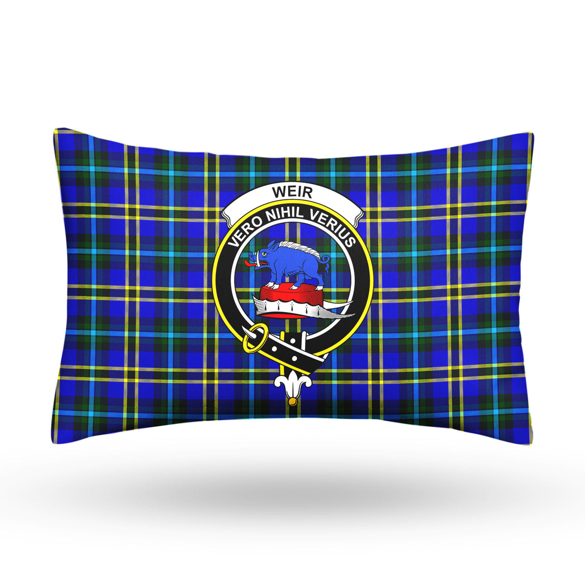 Weir Modern Tartan Crest Pillow Cover