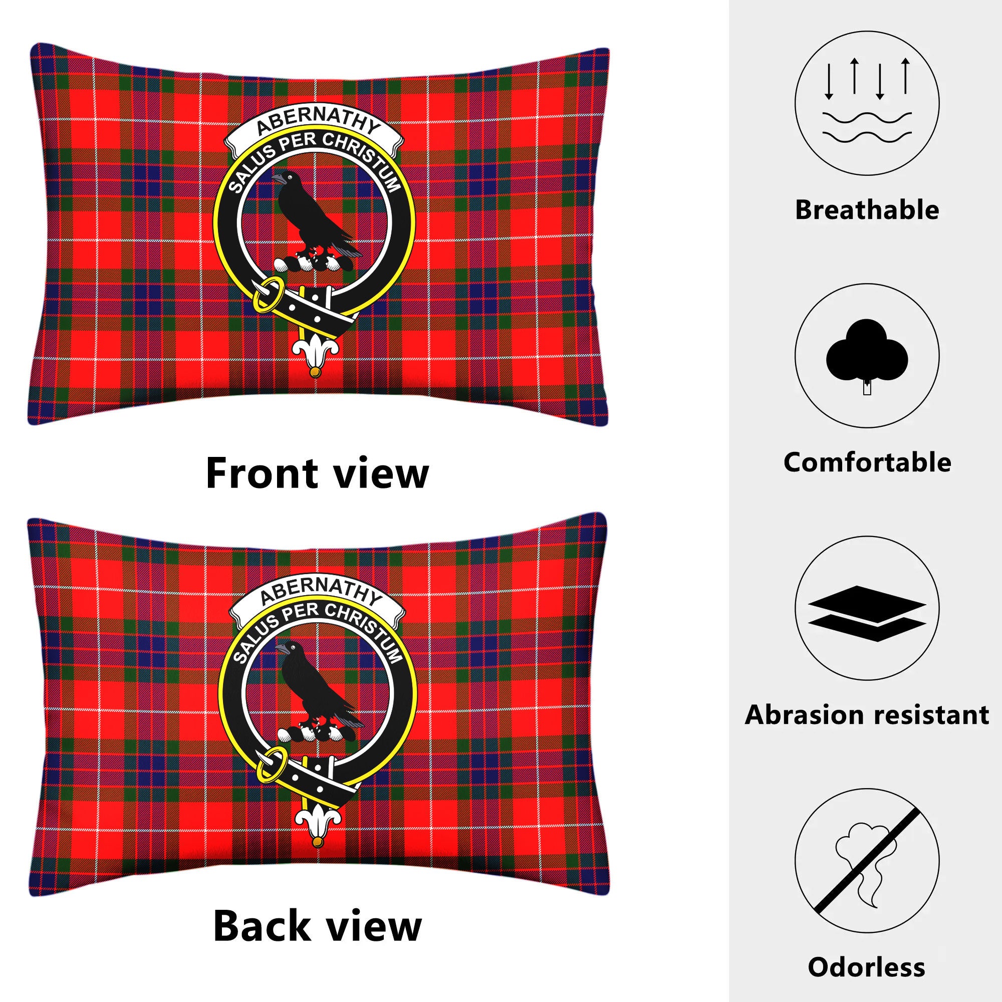 Abernathy Tartan Crest Pillow Cover