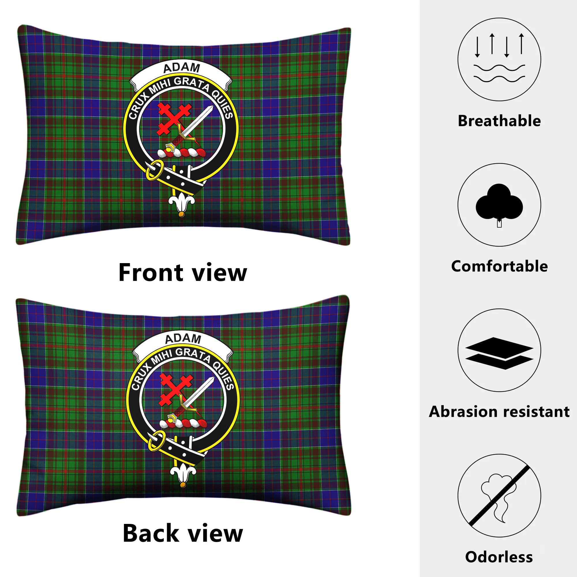 Adam Tartan Crest Pillow Cover