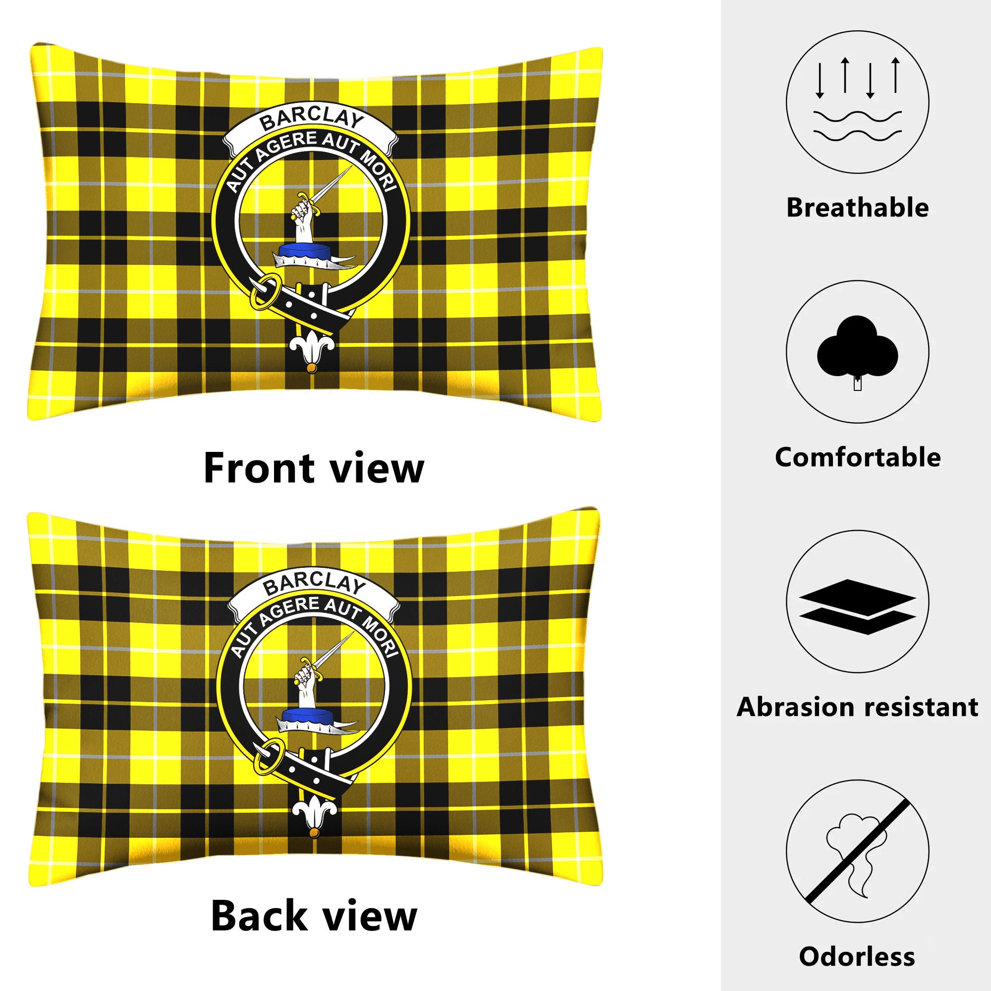 Barclay Dress Modern Tartan Crest Pillow Cover