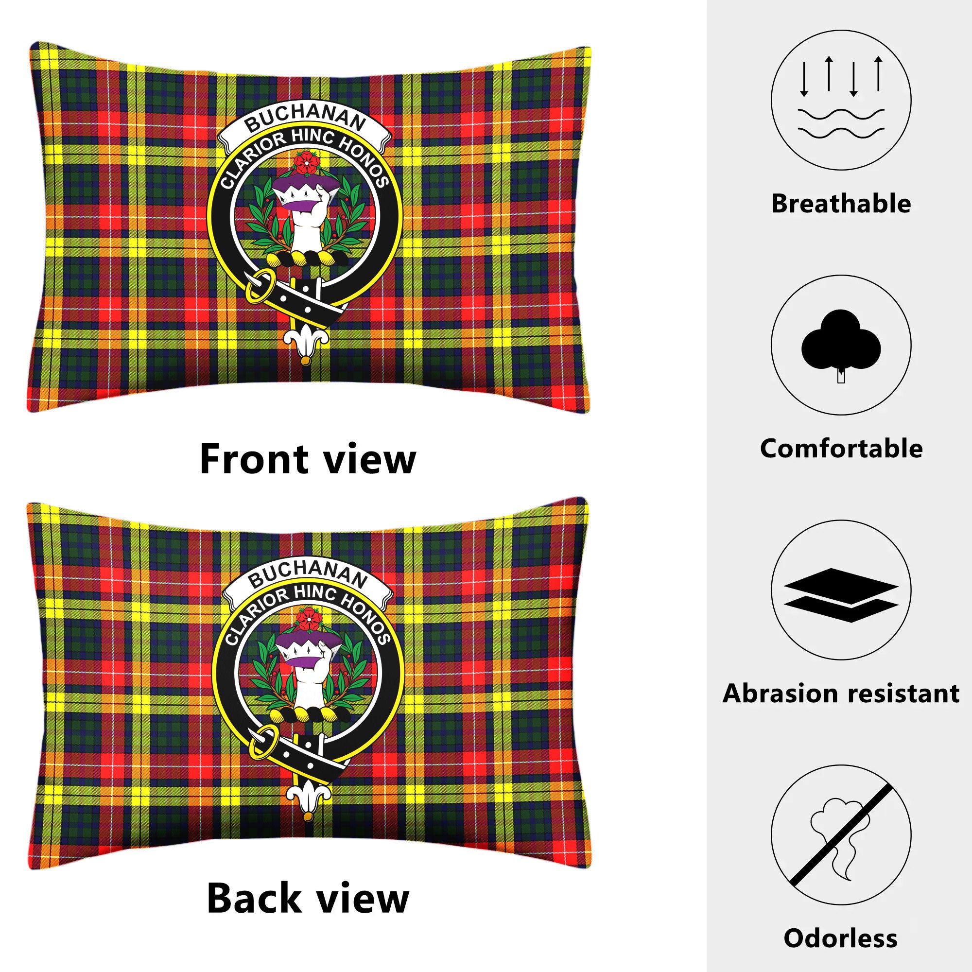 Buchanan Modern Tartan Crest Pillow Cover