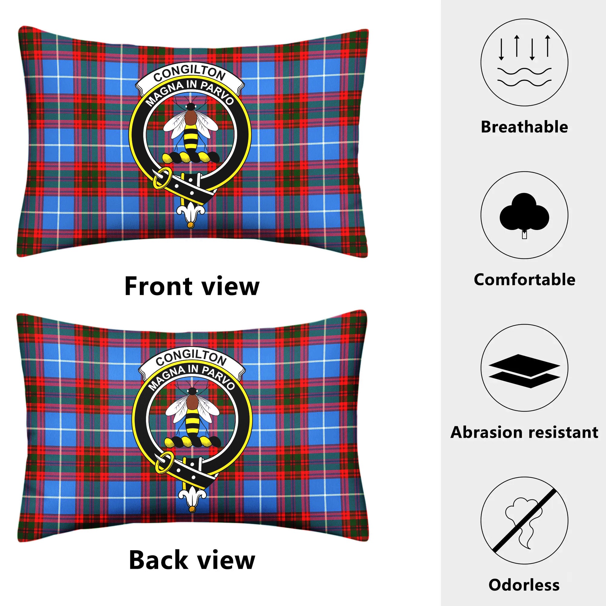 Congilton Tartan Crest Pillow Cover