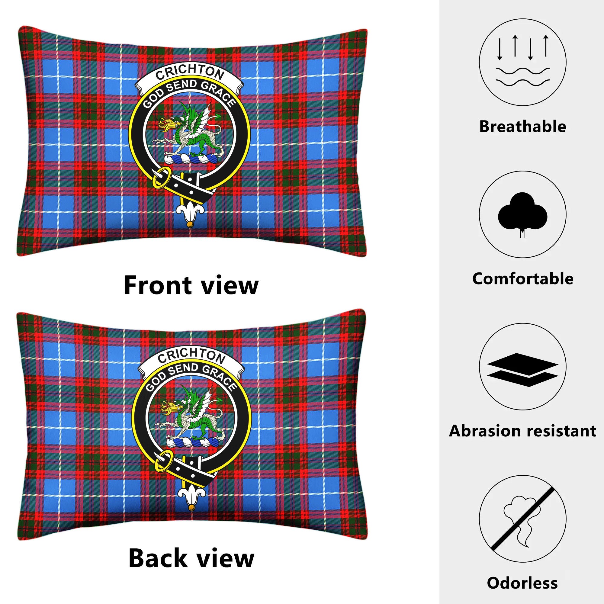 Crichton Tartan Crest Pillow Cover