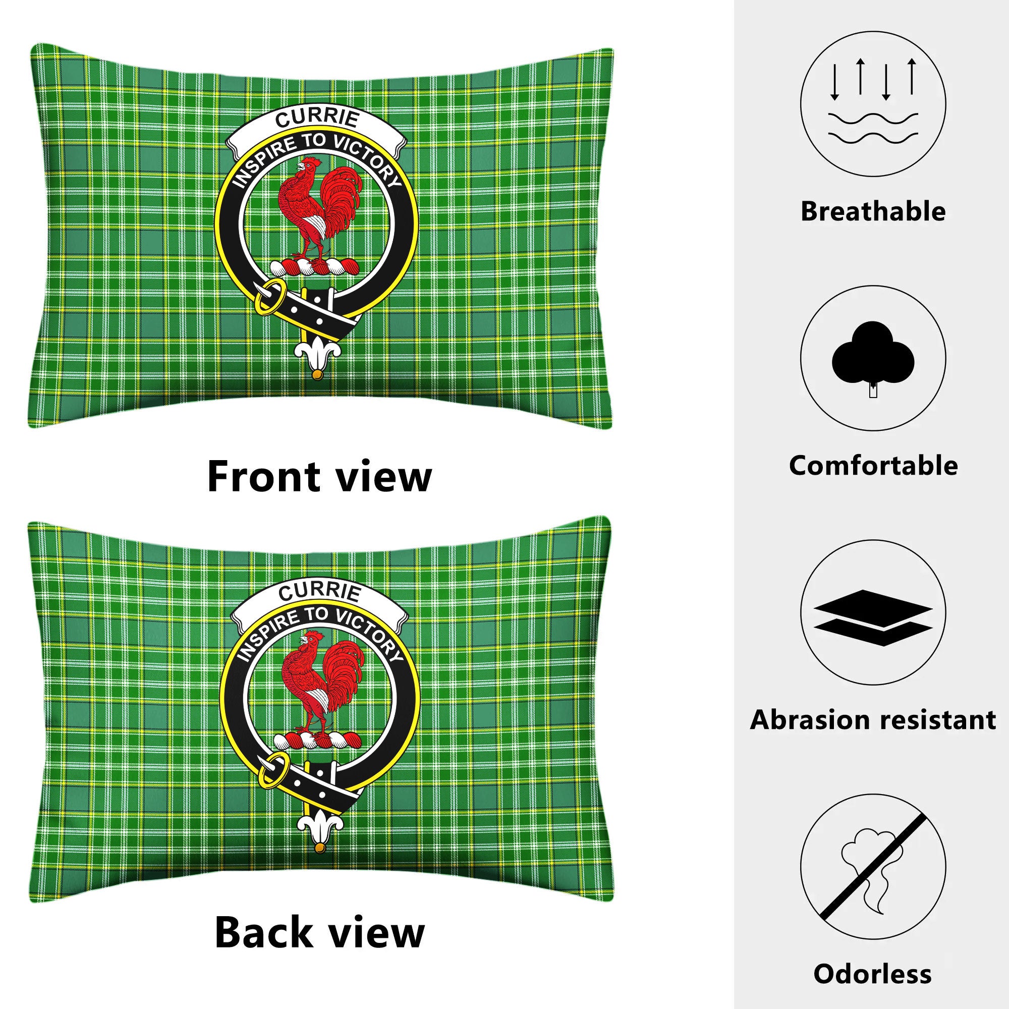 Currie Tartan Crest Pillow Cover