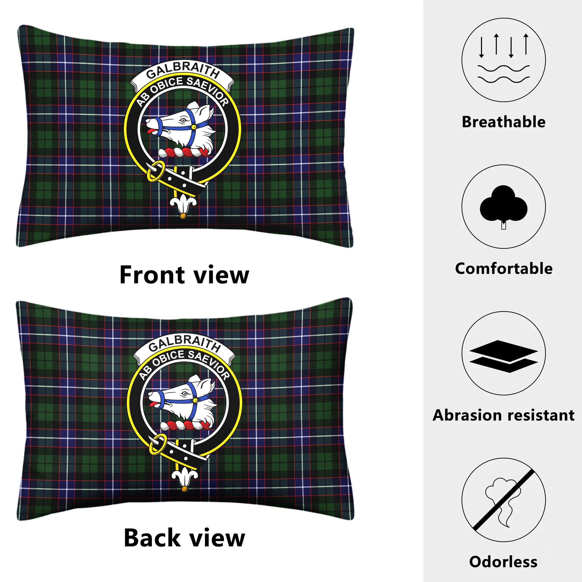 Galbraith Modern Tartan Crest Pillow Cover