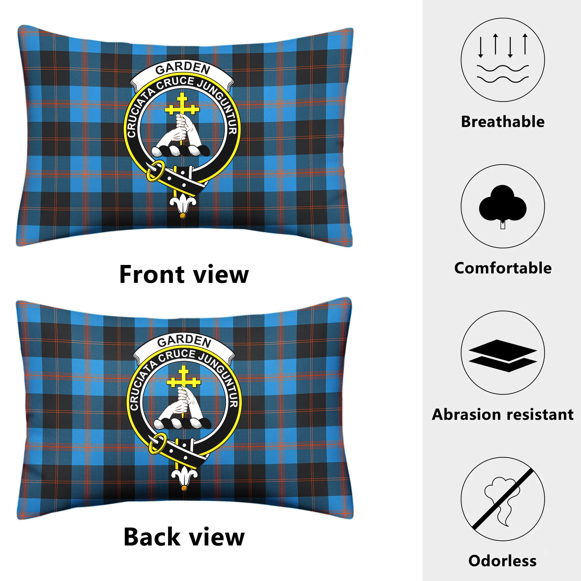 Garden Tartan Crest Pillow Cover