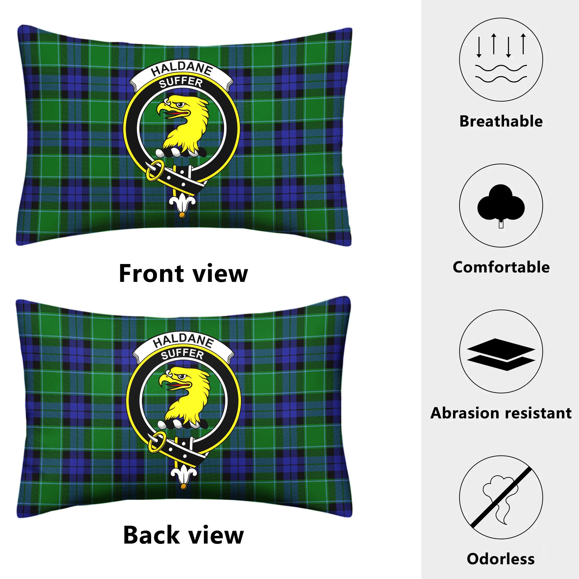 Haldane Tartan Crest Pillow Cover